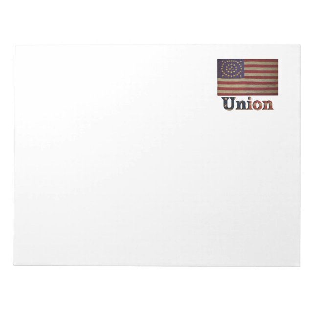 Civil War Union Awesome Charming Flag Notepad (Front)