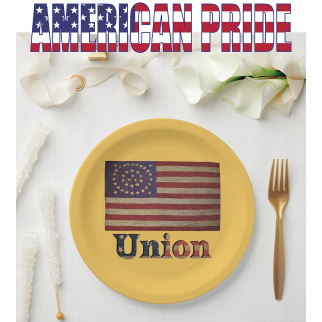 Civil War Union Awesome Charming Flag Paper Plate (Creator Uploaded)
