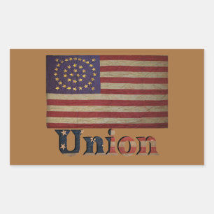 Civil War Union Awesome Charming Flag Rectangular Sticker