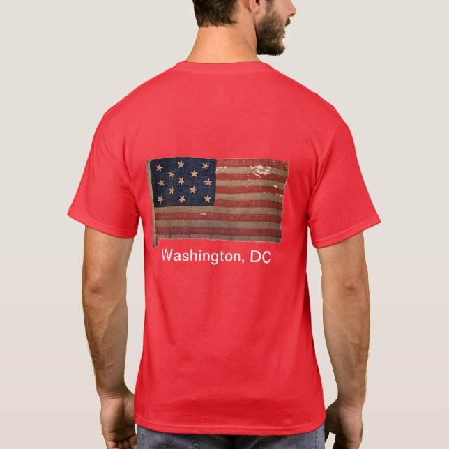 Civil War Union Flag ✨ Antique Historic  T-Shirt (Back)