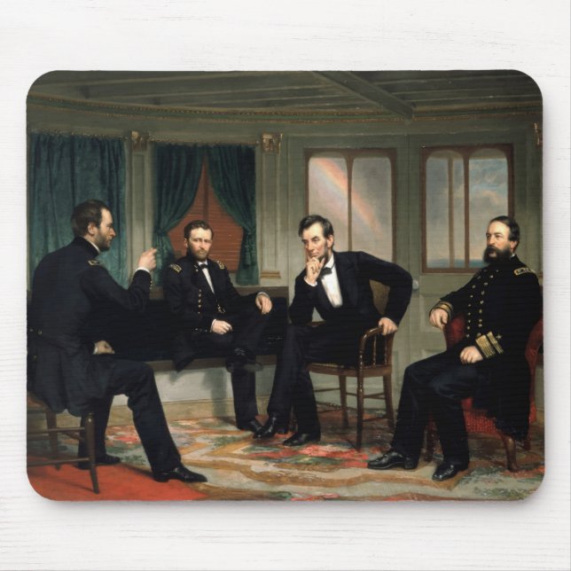 Civil War Union Leaders Painting Mouse Mat (Front)
