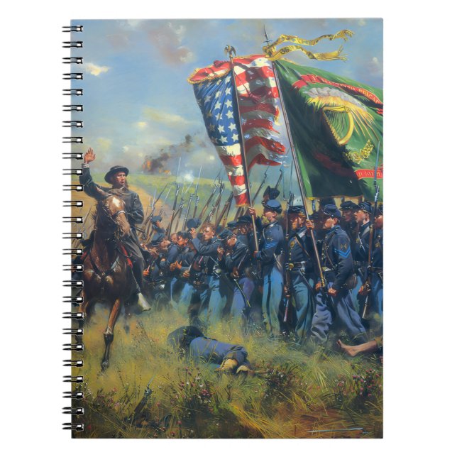 Civil War Union troops Irish Brigade  Notebook (Front)