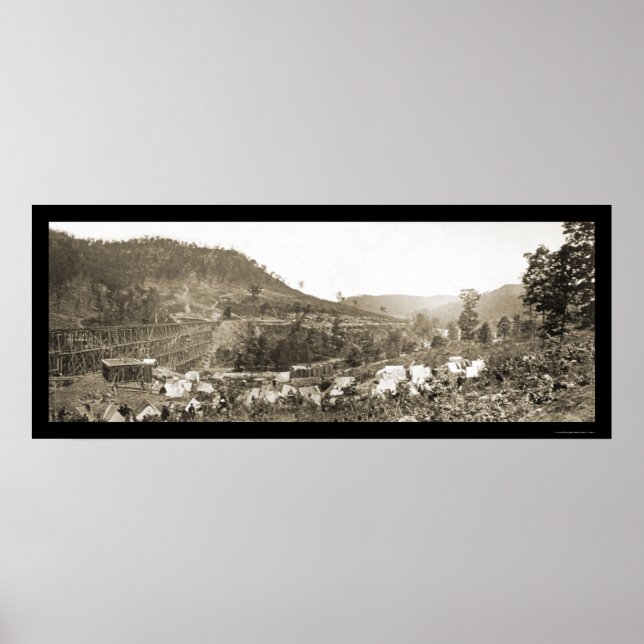 Civil War Whiteside TN Photo 1864 Poster (Front)