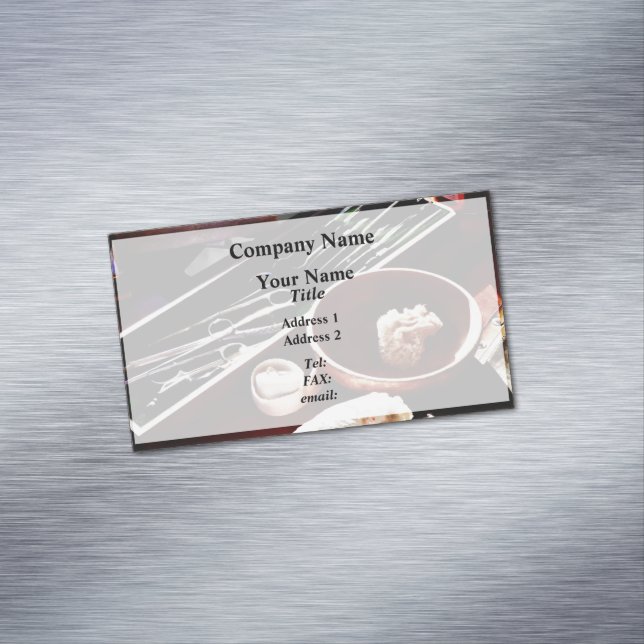 Civil Was Surgical Instruments Magnetic Business Card (In Situ)