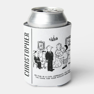 Civil Wedding Ceremony at a Registry Office Can Cooler