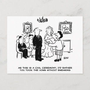 Civil Wedding Ceremony at a Registry Office Postcard