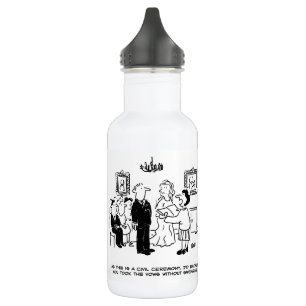 Civil Wedding Ceremony at a Registry Office Stainl 532 Ml Water Bottle