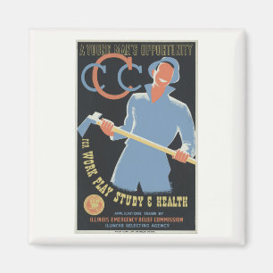 Civilian Conservation Corp: Work Play Study Health Magnet