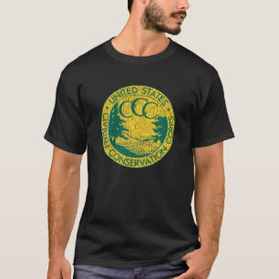 Civilian Conservation Corps CCC Logo Retro Distres T-Shirt