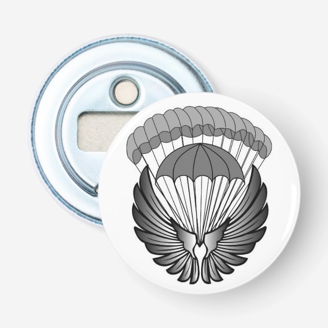 Civilian Military Parachute Wings Bottle Opener (Front)