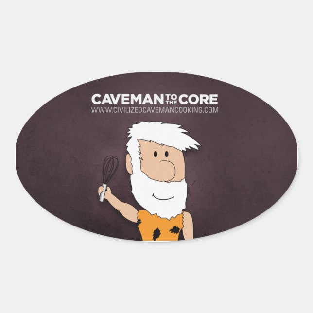 Civilised Caveman Cooking Sticker (Front)