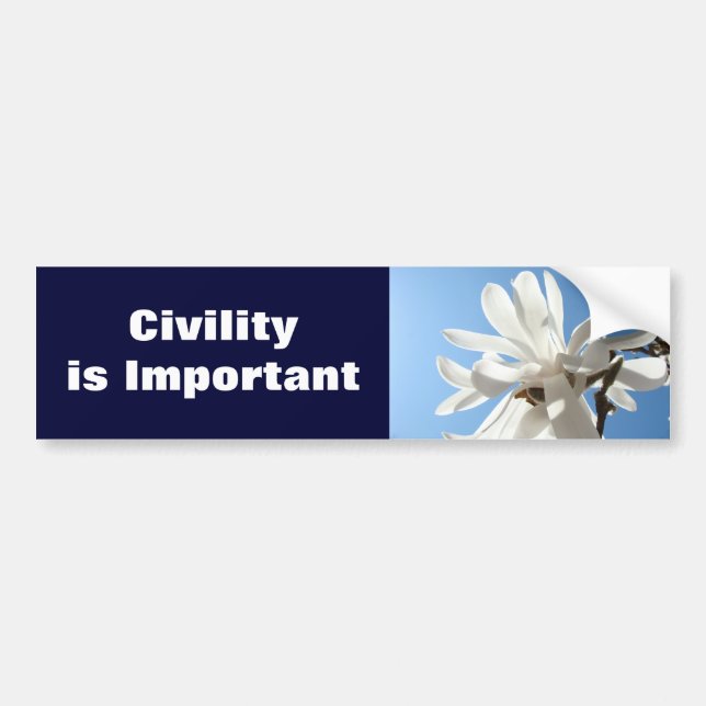 Civility is Important bumper stickers Magnolias (Front)