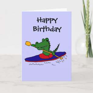 CJ- Funny Gator Kayaking Card