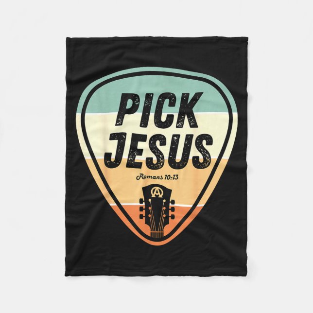 Ck Jesus Shirt Funny Christian Music Guitar Ck Men Fleece Blanket (Front)