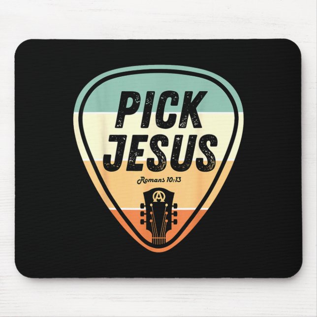 Ck Jesus Shirt Funny Christian Music Guitar Ck Men Mouse Mat (Front)