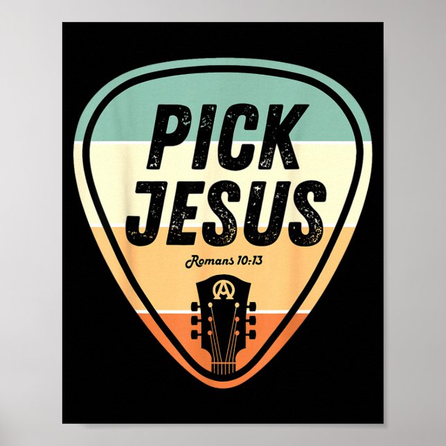 Ck Jesus Shirt Funny Christian Music Guitar Ck Men Poster (Front)