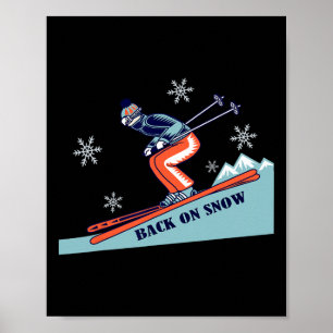 Ck On Snow Retro Skiing Poster