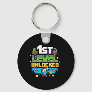 Ck To School 1st Grade Boys Gamer First Day Of Fir Key Ring