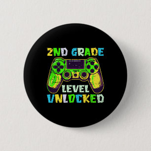 Ck To School 2nd Grade Boys Gamer First Day Second 6 Cm Round Badge
