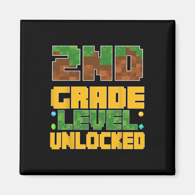 Ck To School 2nd Grade Boys Gamer First Day Second Magnet (Front)
