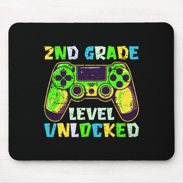 Ck To School 2nd Grade Boys Gamer First Day Second Mouse Mat (Front)