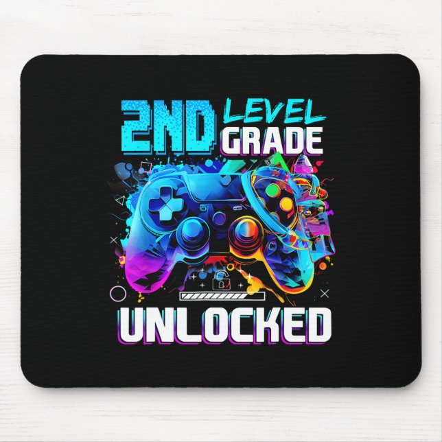 Ck To School 2nd Grade Level Unlocked Gamer Kids B Mouse Mat (Front)