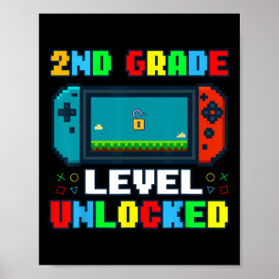 Ck To School 2nd Grade Level Unlocked Gamer Kids B Poster