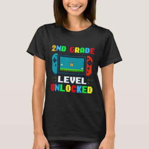 Ck To School 2nd Grade Level Unlocked Gamer Kids B T-Shirt