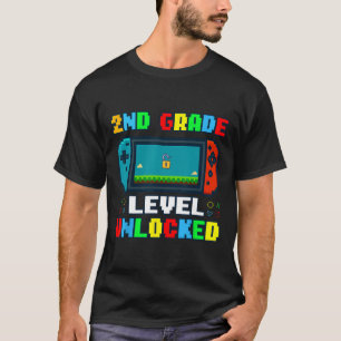 Ck To School 2nd Grade Level Unlocked Gamer Kids B T-Shirt