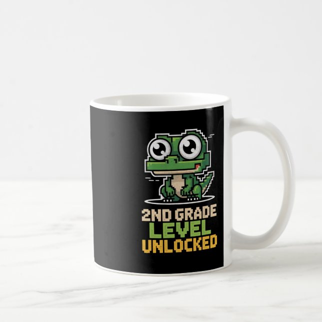 Ck To School 2nd Grade Lizard Gamer Second Level U Coffee Mug (Right)
