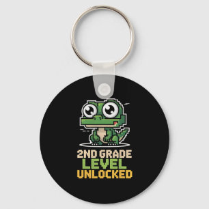 Ck To School 2nd Grade Lizard Gamer Second Level U Key Ring