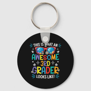 Ck To School 3rd Grade Awesome Third Grader Looks Key Ring