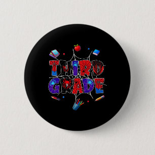Ck To School 3rd Grade Boys Gamer First Day Of Thi 6 Cm Round Badge