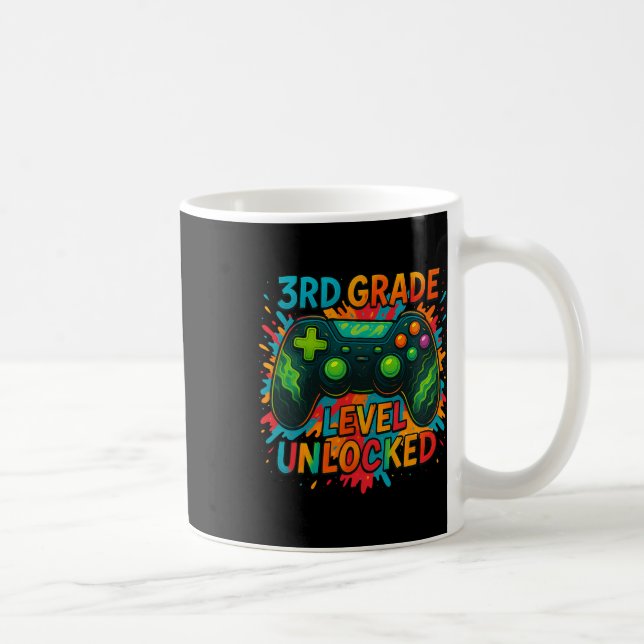 Ck To School 3rd Grade Boys Gamer First Day School Coffee Mug (Right)