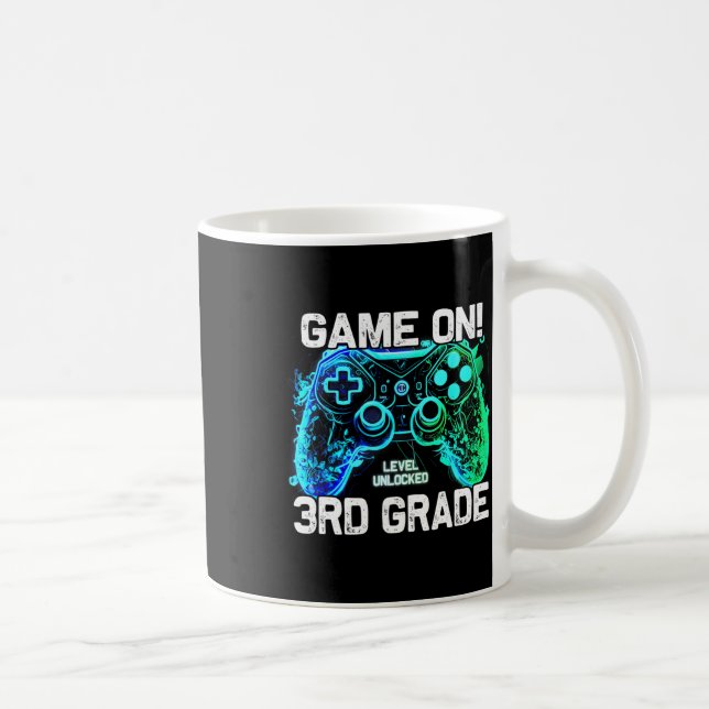 Ck To School 3rd Grade Boys Gamer First Day School Coffee Mug (Right)