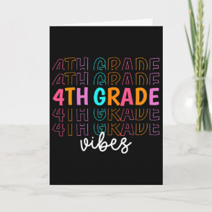 Ck To School 4th Grade Vibes Retro Teacher Student Card