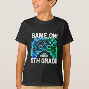 Ck To School 5th Grade Boys Gamer First Day School T-Shirt