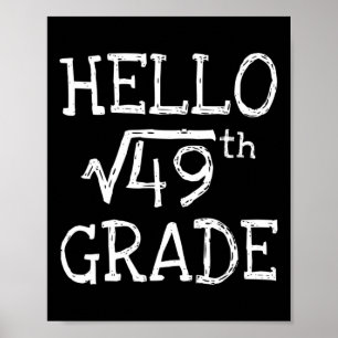 Ck To School 7th Grade Square Root Of 49 Math Kids Poster