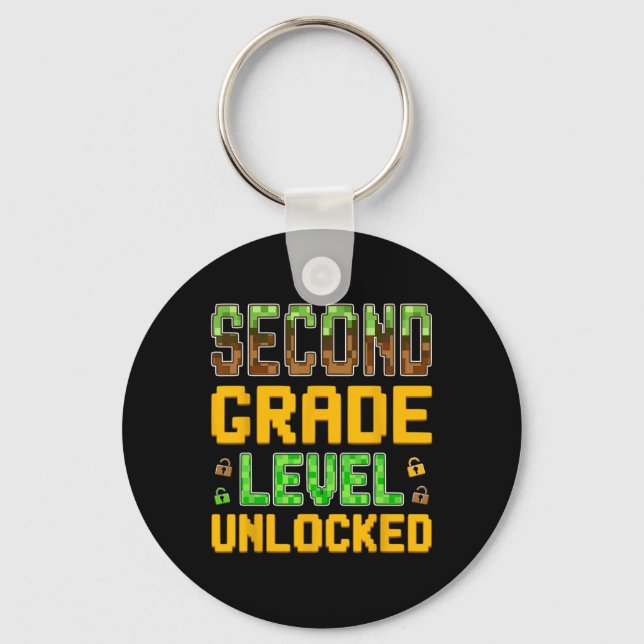 Ck To School Boys Video Gamer First Day Of Second  Key Ring (Front)