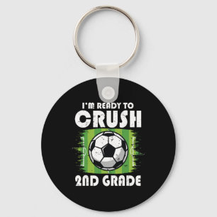 Ck To School First Day Of 2nd Grade Soccer Boys Ki Key Ring