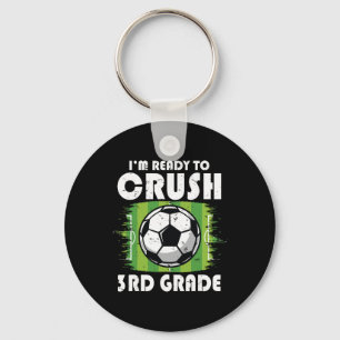 Ck To School First Day Of 3rd Grade Soccer Boys Ki Key Ring