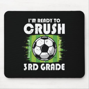 Ck To School First Day Of 3rd Grade Soccer Boys Ki Mouse Mat