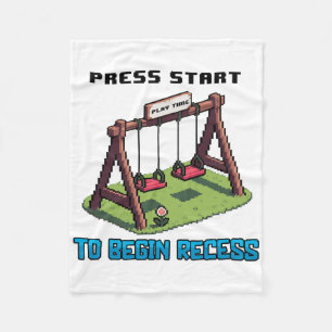 Ck To School Funny Gamer For Boys Girls Kids Press Fleece Blanket