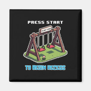 Ck To School Funny Gamer For Boys Girls Kids Press Magnet