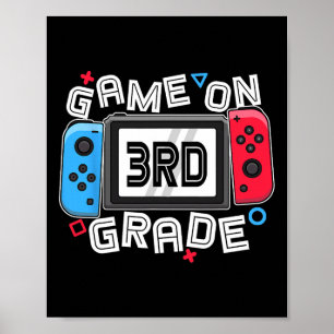 Ck To School Game On 3rd Grade Fun Gamer Kids Boys Poster
