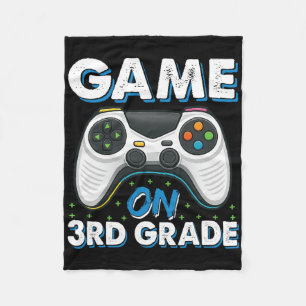 Ck To School Game On 3rd Grade Funny Gamer Kids Bo Fleece Blanket