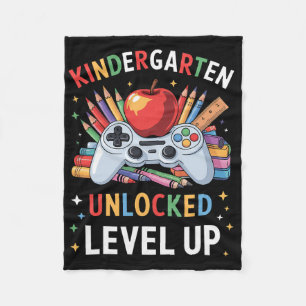 Ck To School Gamer Boys Kindergarten Level Up Unlo Fleece Blanket