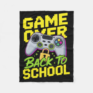 Ck To School Gamer Controller Funny Pun Graphic Hu Fleece Blanket