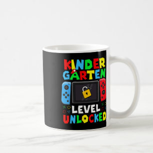 Ck To School Kindergarten Level Unlocked Gamer Kid Coffee Mug