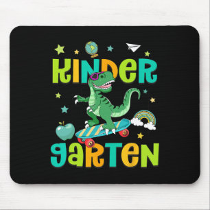 Ck To School Rollin Into Kindergarten T-rex Skateb Mouse Mat